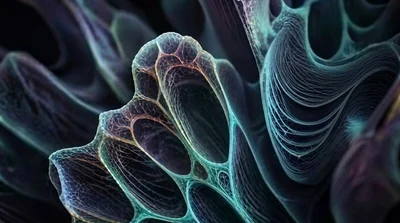 Intricate Abstract Design with Flowing Patterns