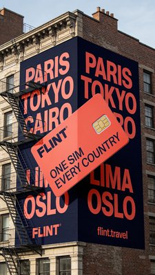 Innovative Travel SIM Billboard in Urban Setting