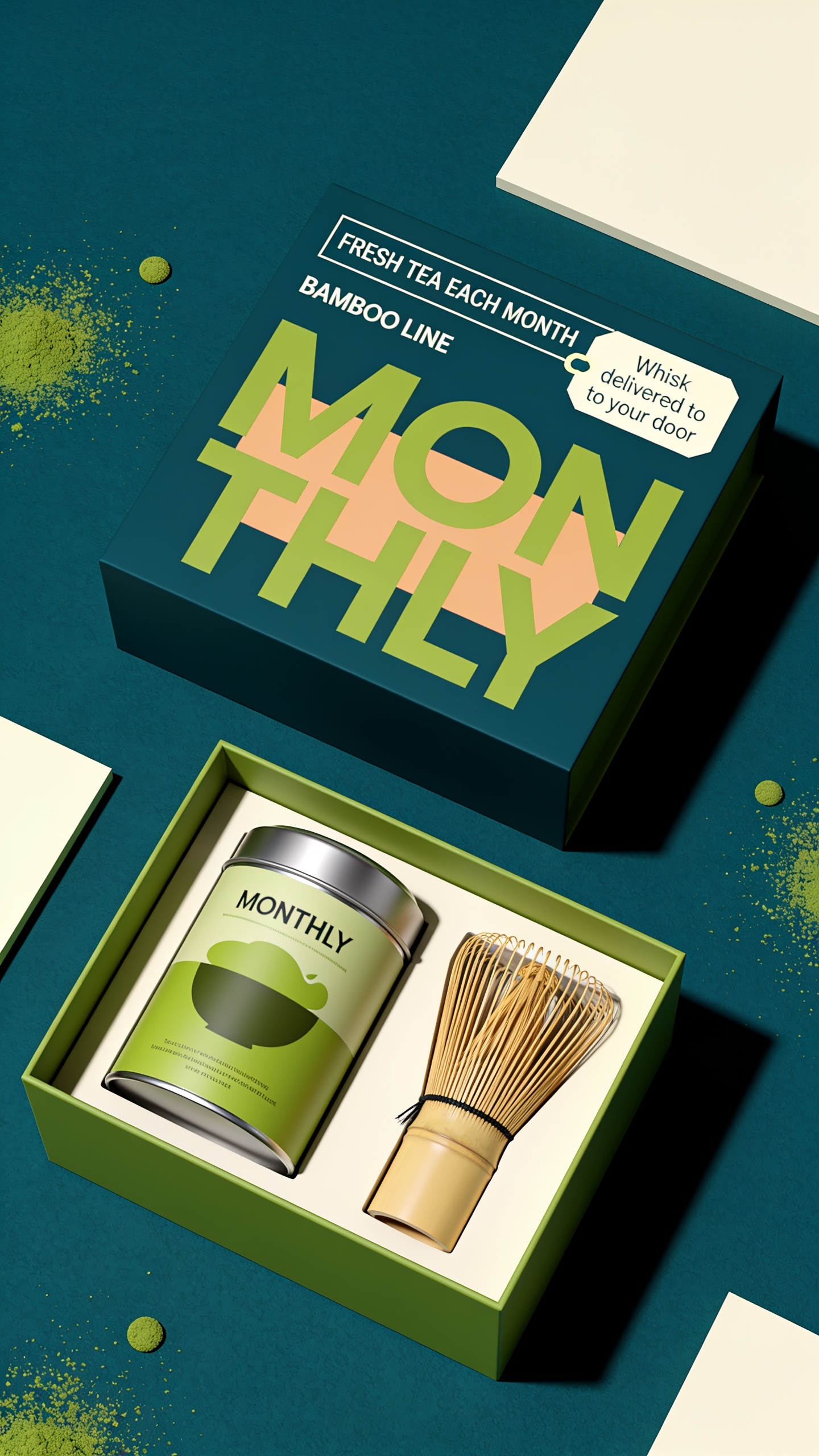 Monthly Tea Subscription Box with Whisk and Canister