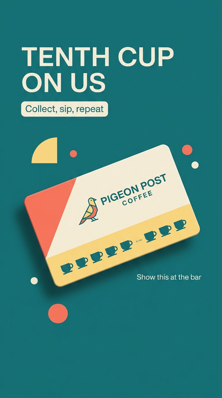 Promotional Coffee Loyalty Card Design