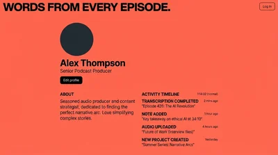 Podcast Producer Profile Overview