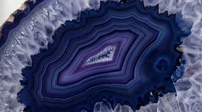 Vibrant Agate Slice with Intricate Patterns