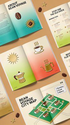 Creative Coffee Guide Layout with Illustrations