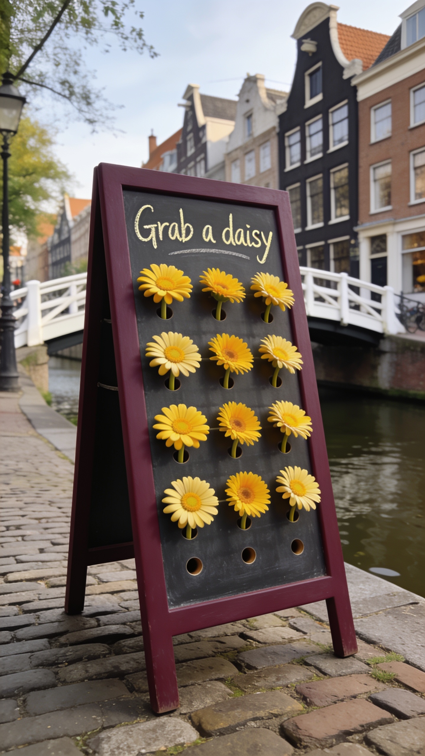 Charming Flower Display in Amsterdam Canal