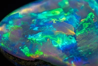 Vibrant Opal Gemstone with Colorful Play of Light