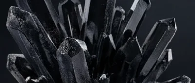 Stunning Black Crystal Cluster with Sharp Points