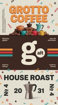 Grotto Coffee Branding and Menu Design