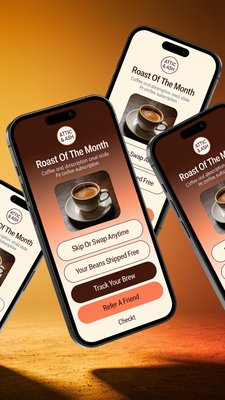 Coffee Subscription App Interface for Monthly Roast Selection