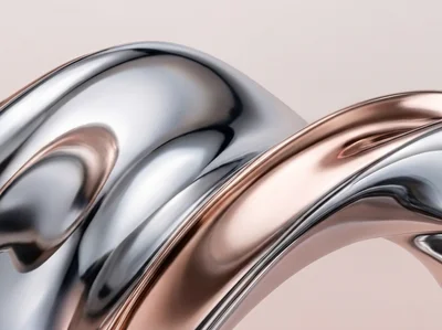 Elegant Abstract Metal Sculpture with Smooth Curves
