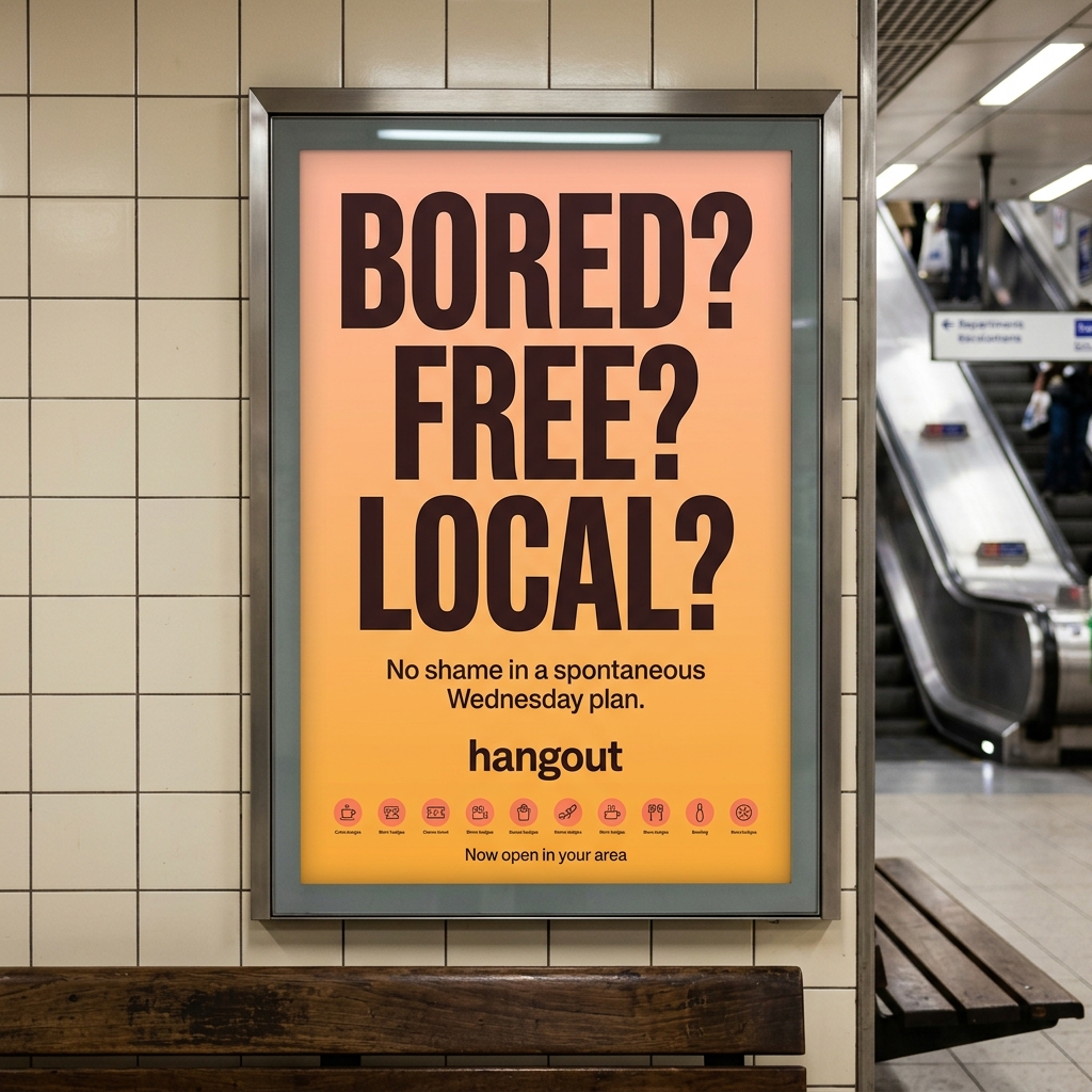 Engaging Local Hangout Advertisement for Wednesdays