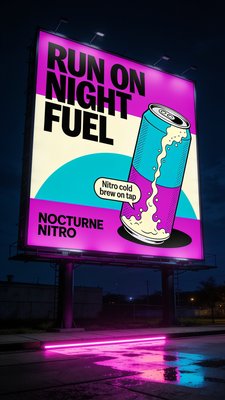Vibrant Billboard for Nocturne Nitro Cold Brew