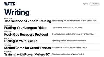 Upcoming Articles on Cycling Training and Nutrition