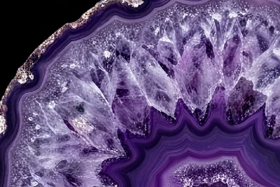 Stunning Close-Up of Purple Agate Geode