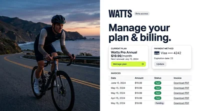Biker on Coastal Road with Billing Information