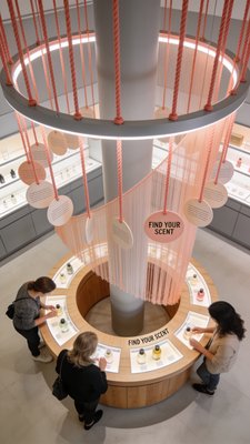 Interactive Fragrance Experience at a Modern Retail Store