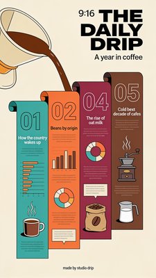 The Daily Drip: A Year in Coffee Infographic