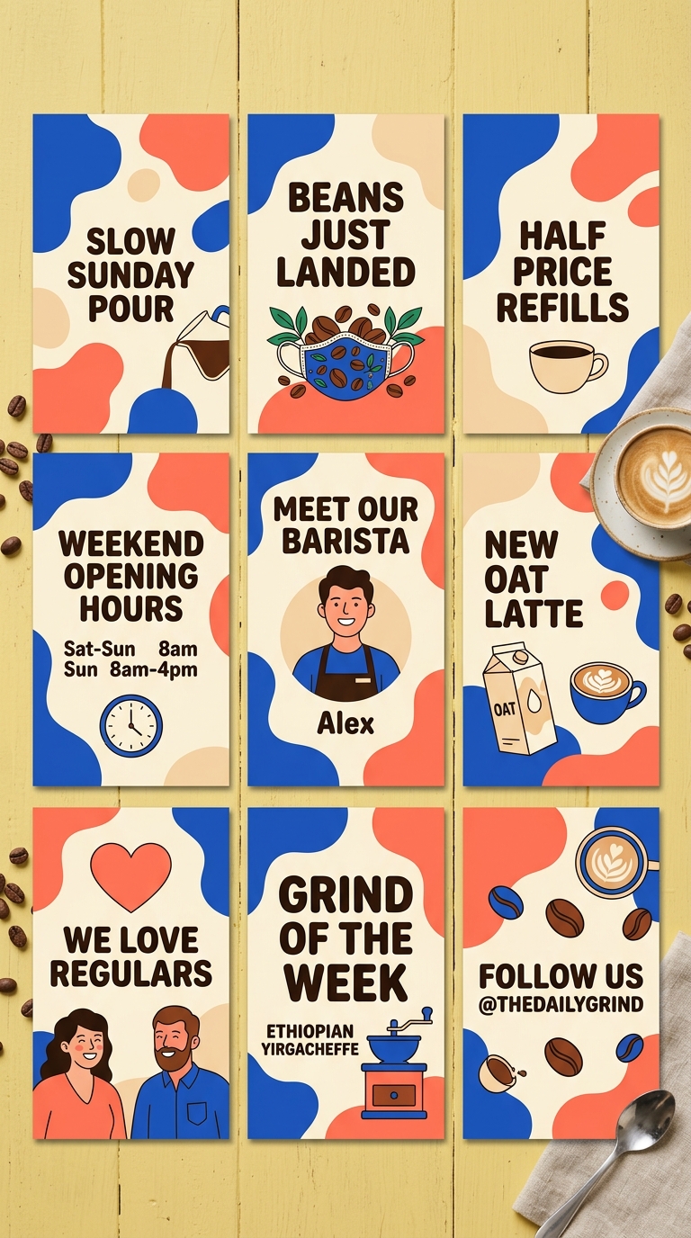 Coffee Shop Promotions and Announcements