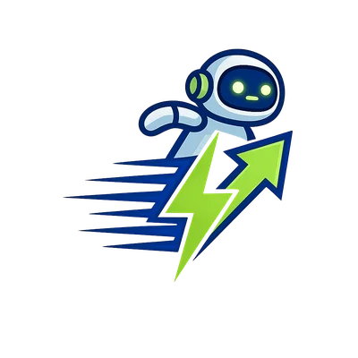 Futuristic Astronaut Icon with Lightning Bolt