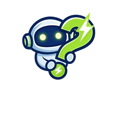 Whimsical Robot Character with Question Mark