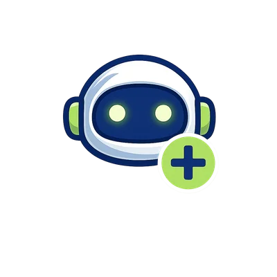 Futuristic Robot Icon with Bright Design Elements
