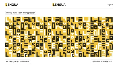 Distinctive Brand Motif Design for Lengua App and Packaging