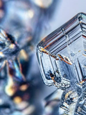 Intricate Close-Up of a Crystal Structure