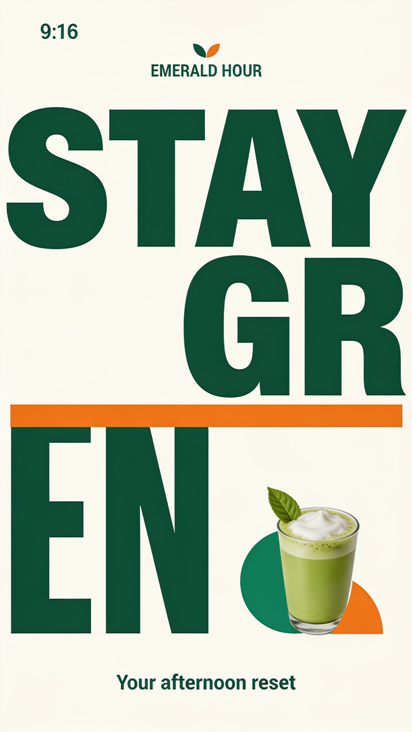 Stay Green: Refreshing Afternoon Beverage Promotion