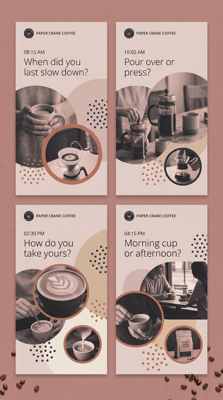 Engaging Coffee Shop Graphic Design with Questions