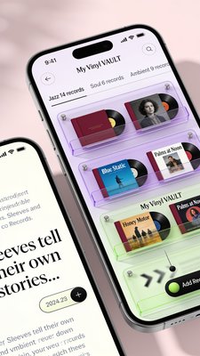 Mobile App Interface for Vinyl Record Collection Management