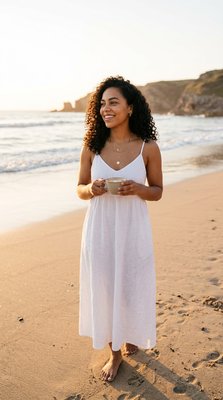 Beach sunset outfit