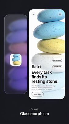 Modern Mobile App Design Featuring Glassmorphism