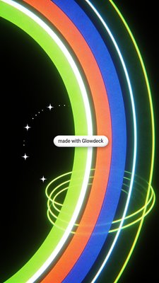 Vibrant Neon Abstract Design with Glow Effects