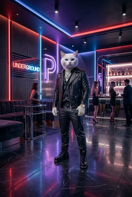 Cat in Nightclub