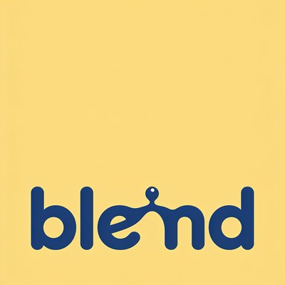 Creative logo design featuring the word 'blend'