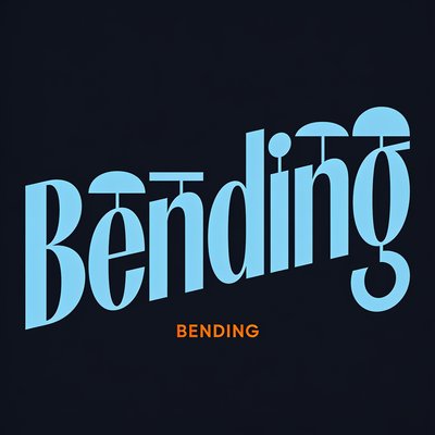 Creative Typography Design Featuring the Word 'Bending'