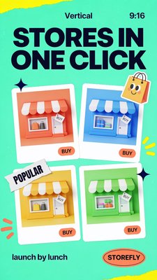 Colorful Storefronts for Online Shopping Promotion