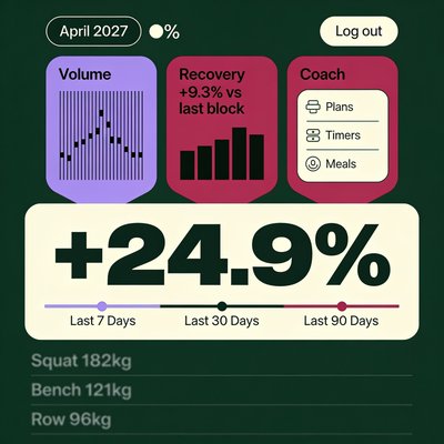 Fitness Progress Dashboard for April 2027