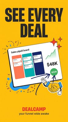 Promotional Graphic for Dealcamp - See Every Deal