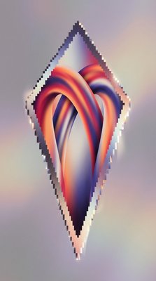 Colorful Abstract Design with Twisted Shapes