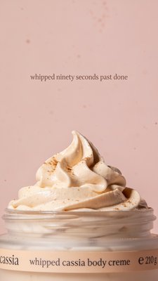 Luxurious Whipped Cassia Body Creme in Elegant Packaging