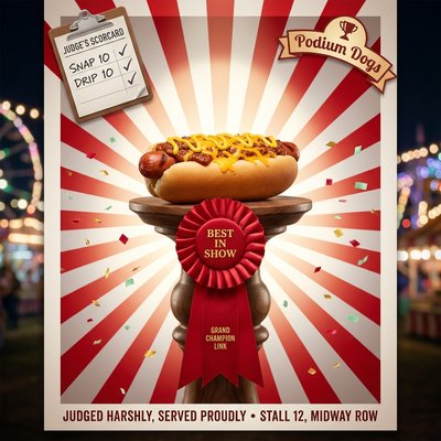 Delicious Hot Dog Highlighted at Fairground