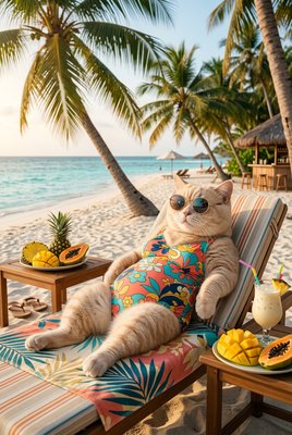 Cat at Beach