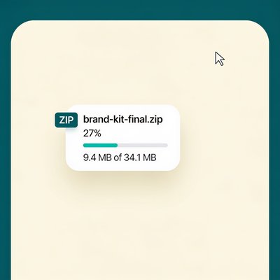 File Download Progress of a ZIP Archive