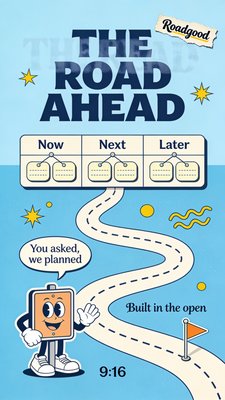 Roadgood App Update Announcement Graphic