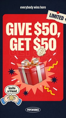 Promotional Graphic for Referral Program with Gift Box
