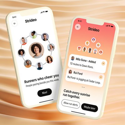 Mobile App Interface for Running Community Connections