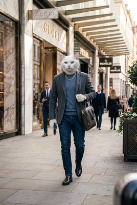 Cat in Luxury Shopping District