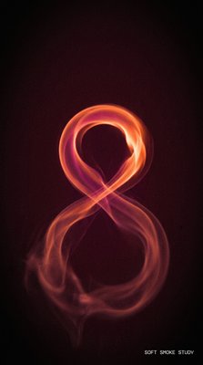 Artistic Smoke Artwork Representing the Number 8