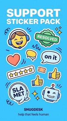 Colorful Support Sticker Pack for Customer Service