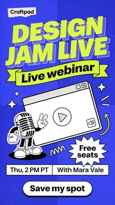 Join the Craftpad Design Jam Live Webinar with Free Seats